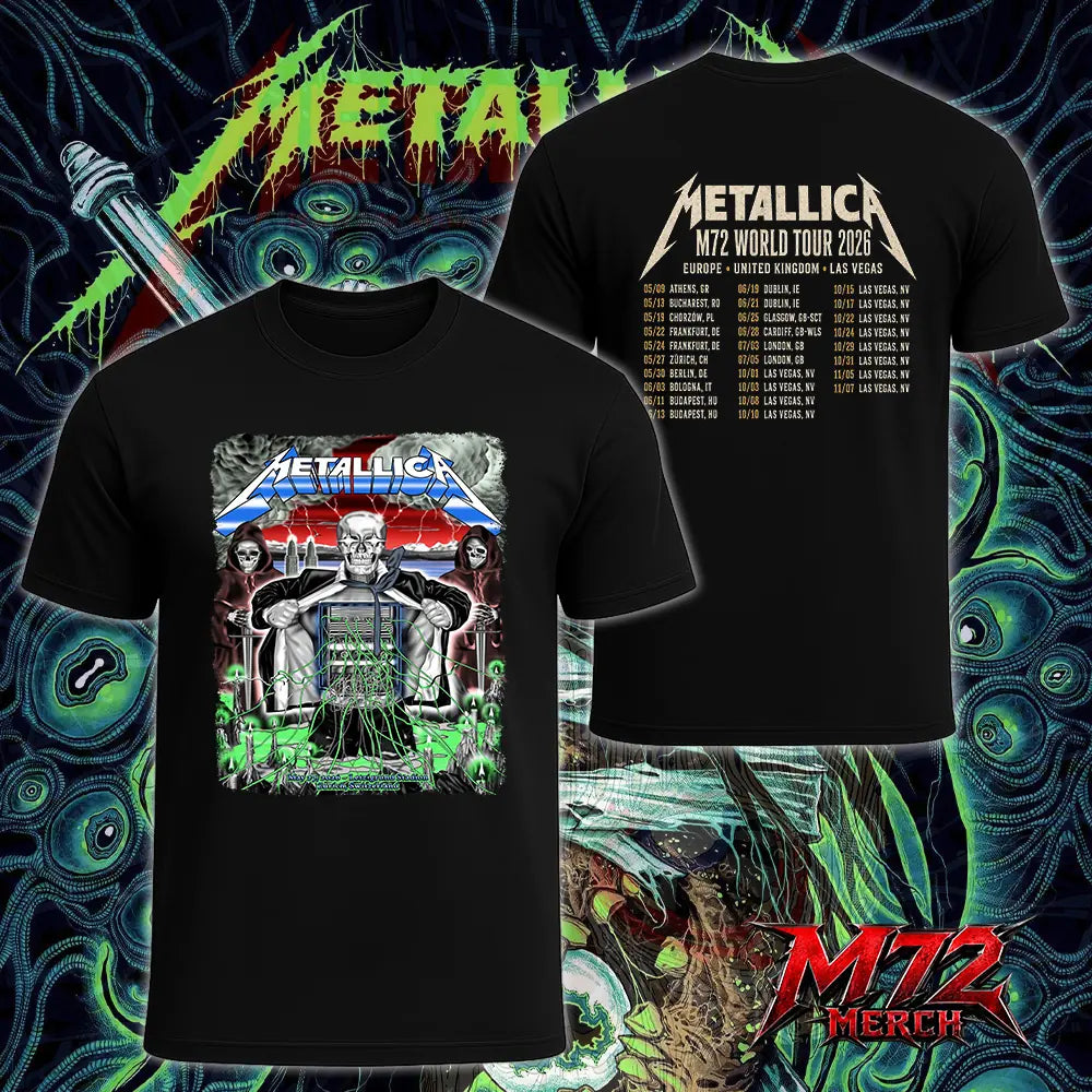 Metallica M72 World Tour May 27 2026 At Stadion Letzigrund Zurich Switzerland Mummy Dagger Eye By Luca Schenardi Two Sided T-Shirt